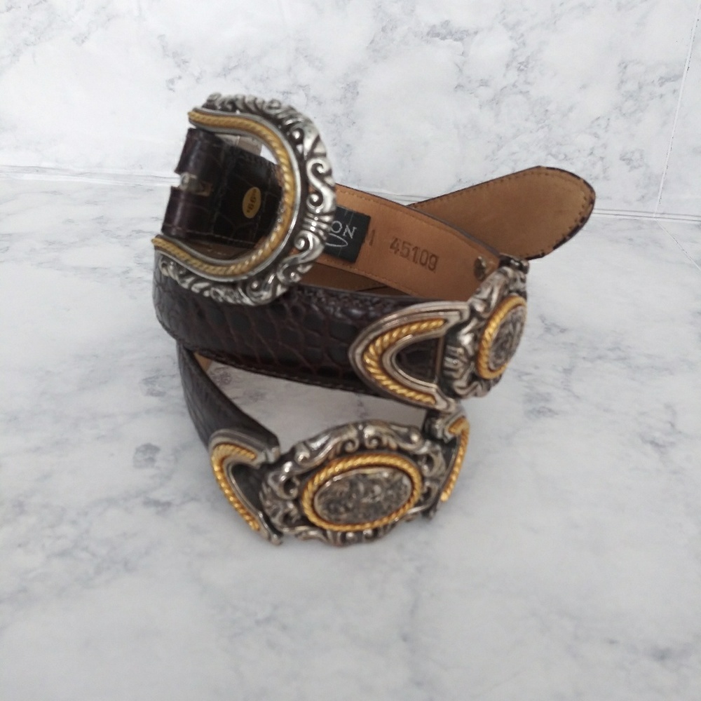 NWT Brighton vintage snake embossed leather belt